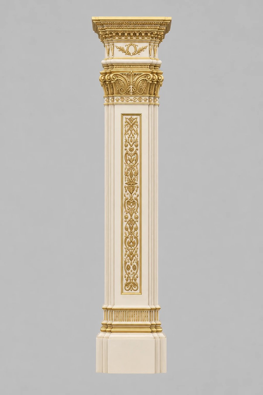 Reference photo of an ivory and gold pilaster