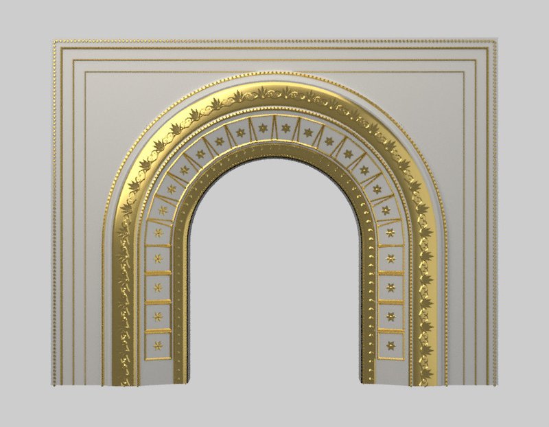 Arch version one with heavy gold band