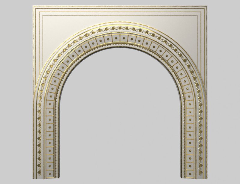 Arch version three inscribed in the frame