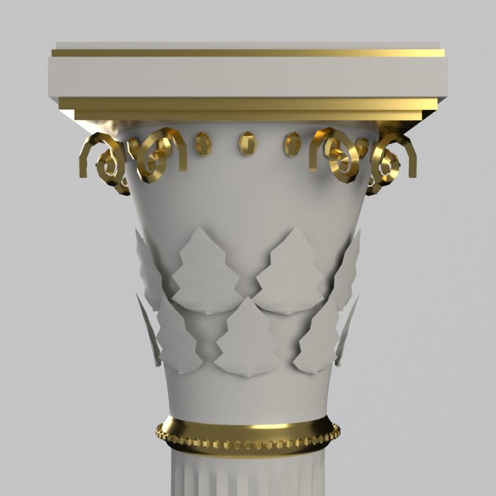 Capital attempt one with flat leaf plates