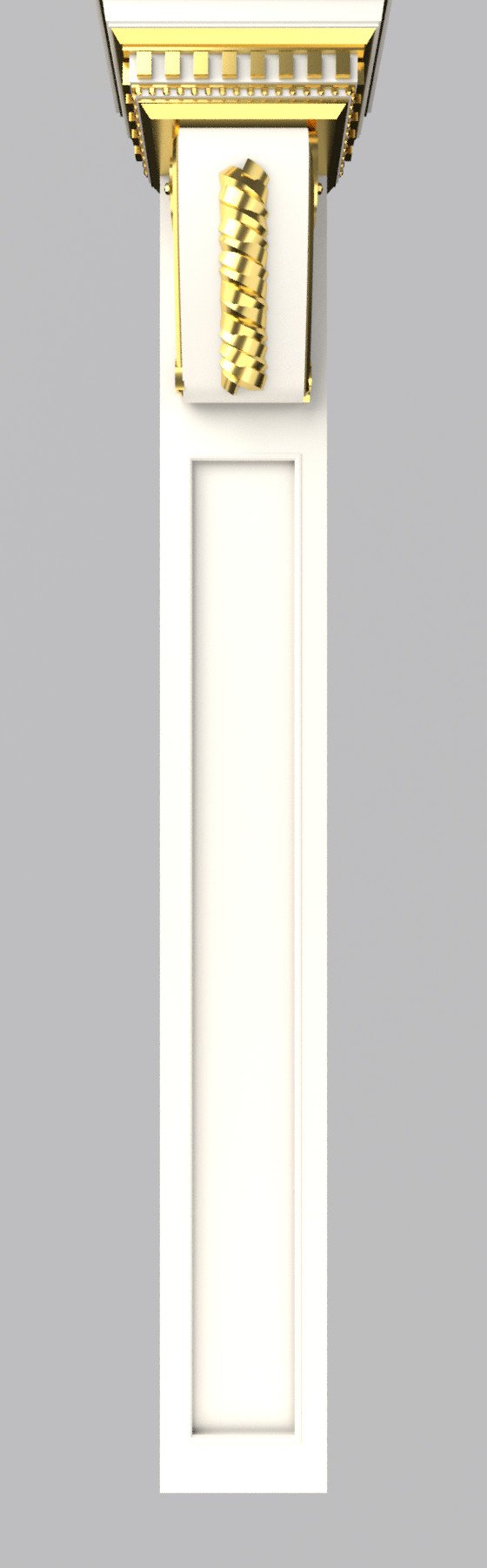 Render of the procedural console pilaster