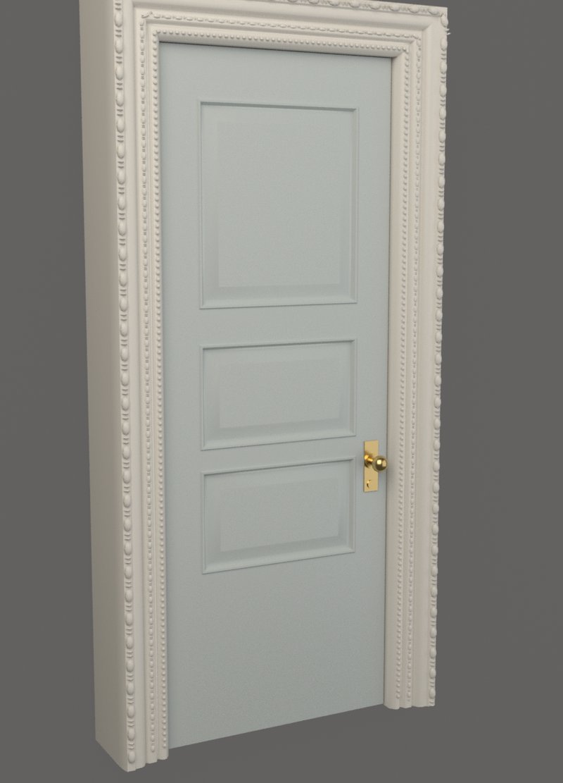 Render of the procedural box door