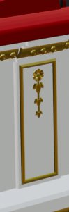 Flat pilaster on the parapet