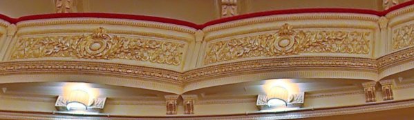 Reference photo of the second tier with bowed panels and lamps